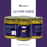Organic Pure Amritasya A2 Cow Ghee By B-Epicure | Traditional Bilona Method Pure & Natural Curd- Churned Desi Ghee Good For Glowing Skin | (500ml) 16.9 Ounce | Jar Pack